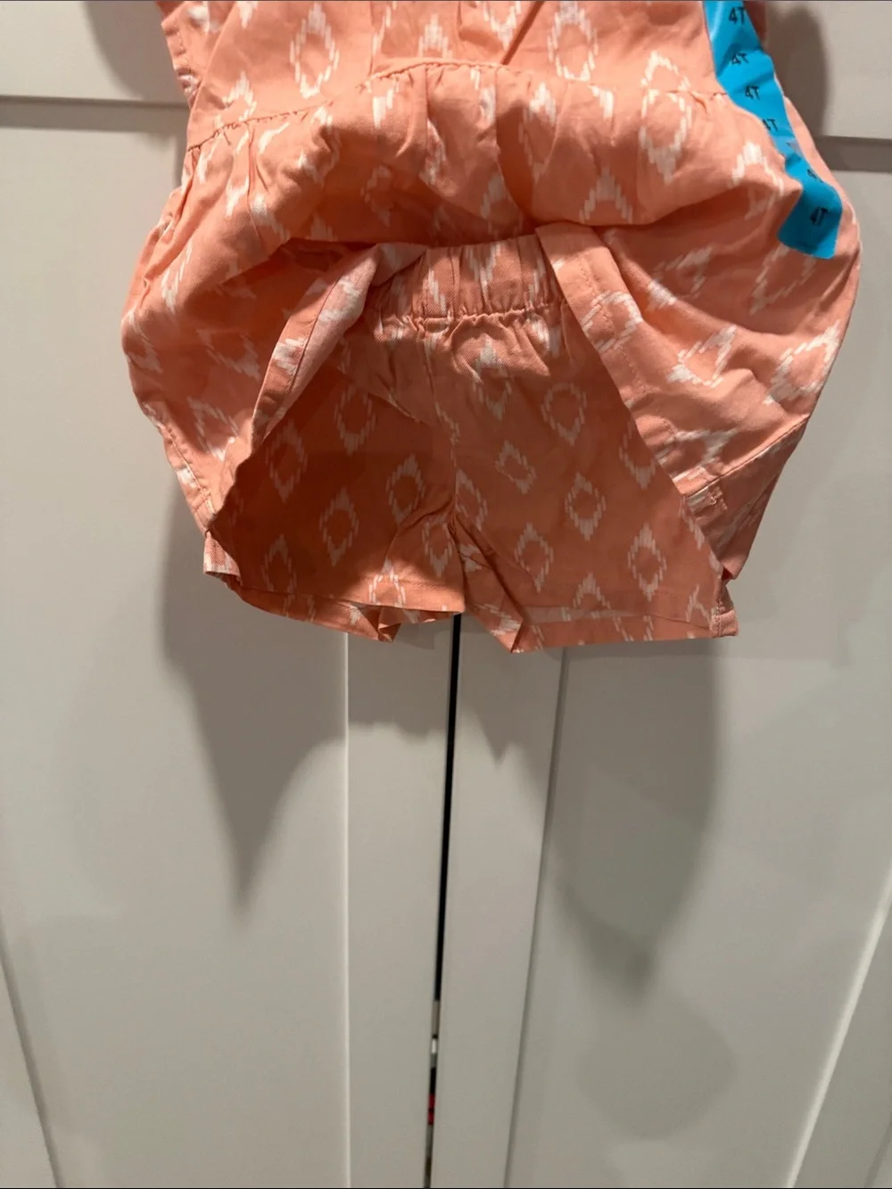 Carter's Peach Ikat Peplum Top for Girls